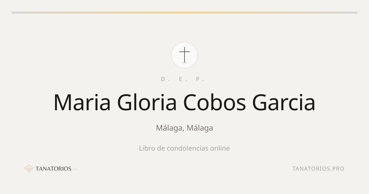 Memorial de Maria Gloria Cobos Garcia