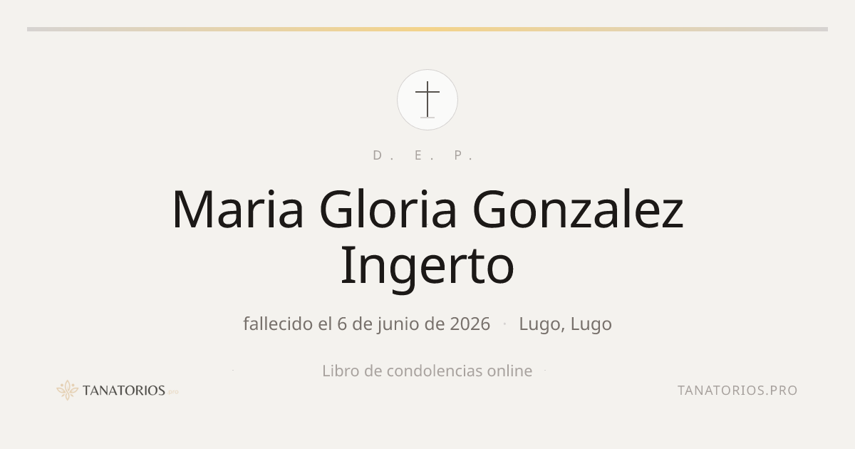 Memorial de Maria Gloria Gonzalez Ingerto