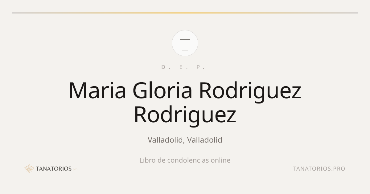 Memorial de Maria Gloria Rodriguez Rodriguez