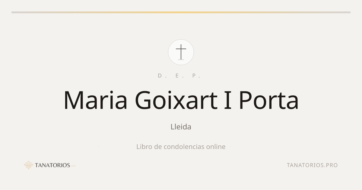 Memorial de Maria Goixart I Porta