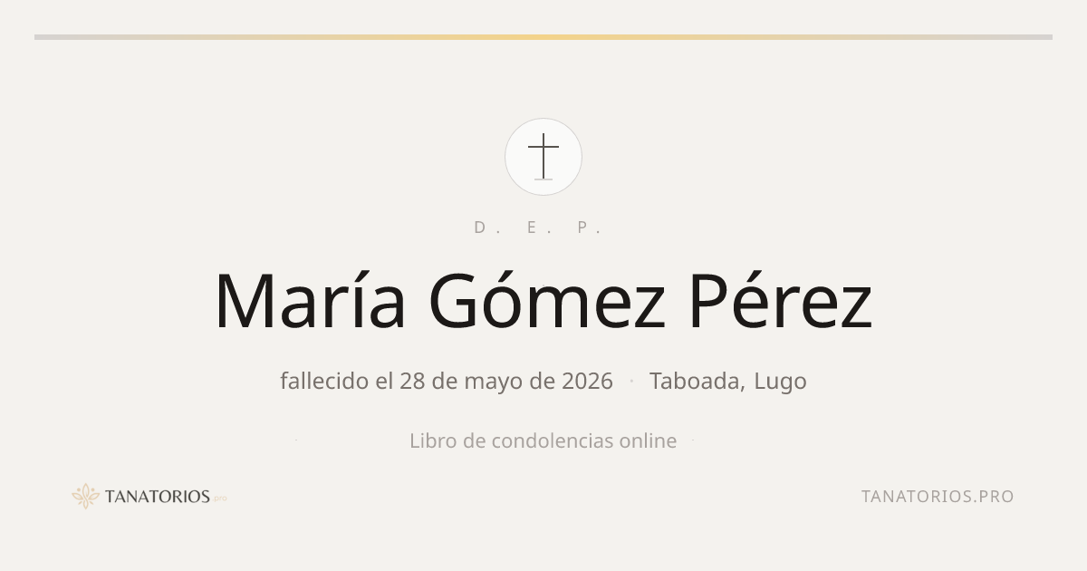 Memorial de María Gómez Pérez