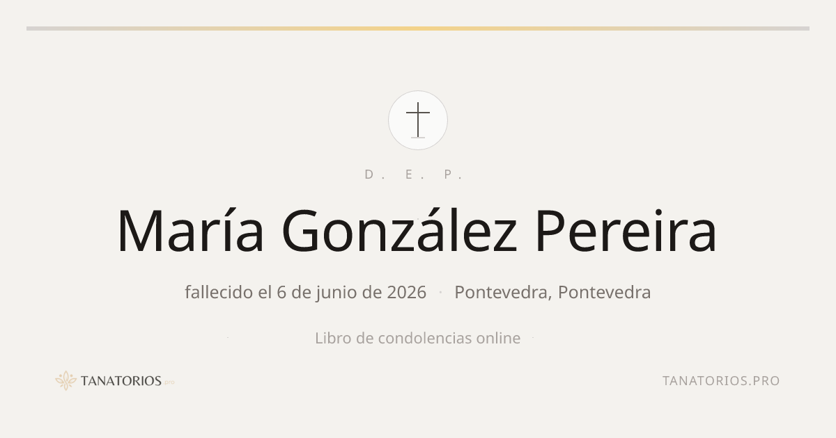 Memorial de María González Pereira