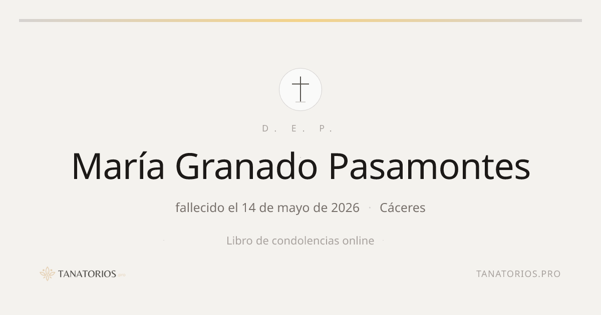 Memorial de María Granado Pasamontes