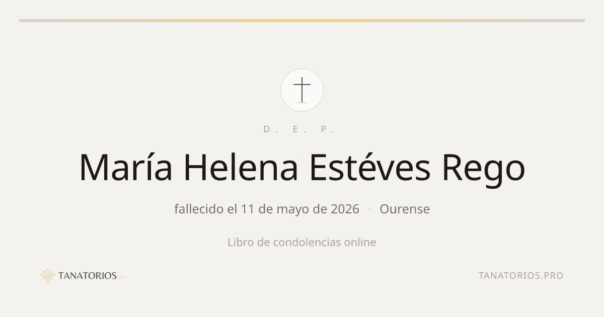 Memorial de María Helena Estéves Rego