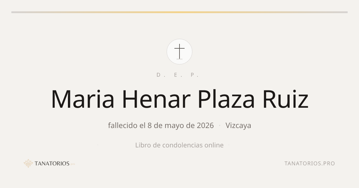 Memorial de Maria Henar Plaza Ruiz