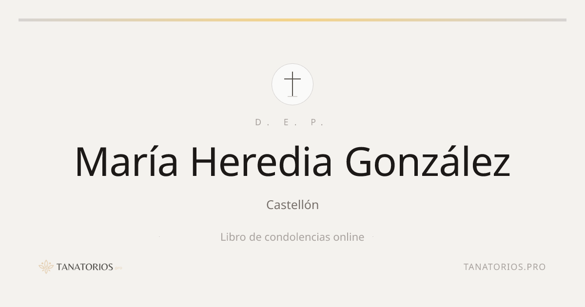 Memorial de María Heredia González