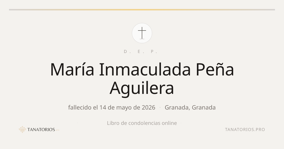 Memorial de María Inmaculada Peña Aguilera