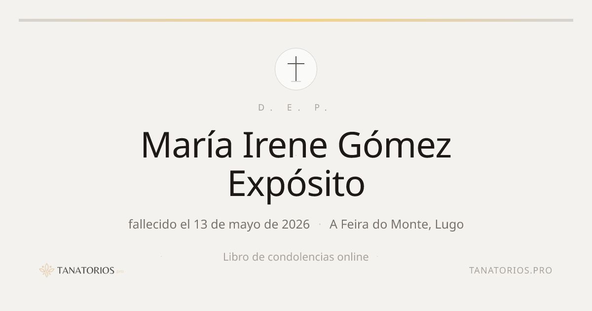 Memorial de María Irene Gómez Expósito