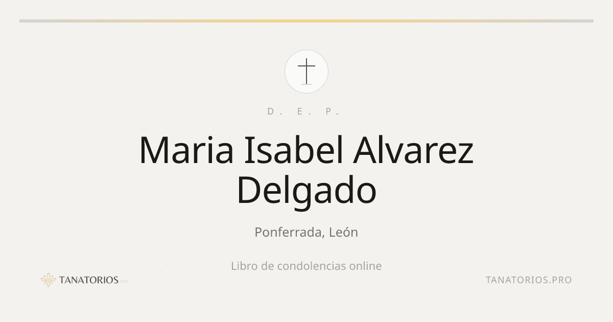 Memorial de Maria Isabel Alvarez Delgado