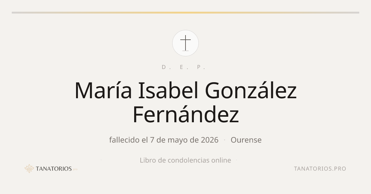 Memorial de María Isabel González Fernández