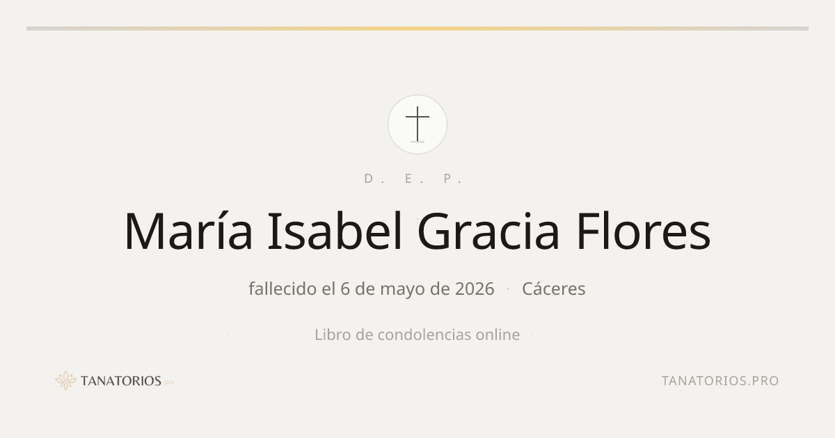 Memorial de María Isabel Gracia Flores