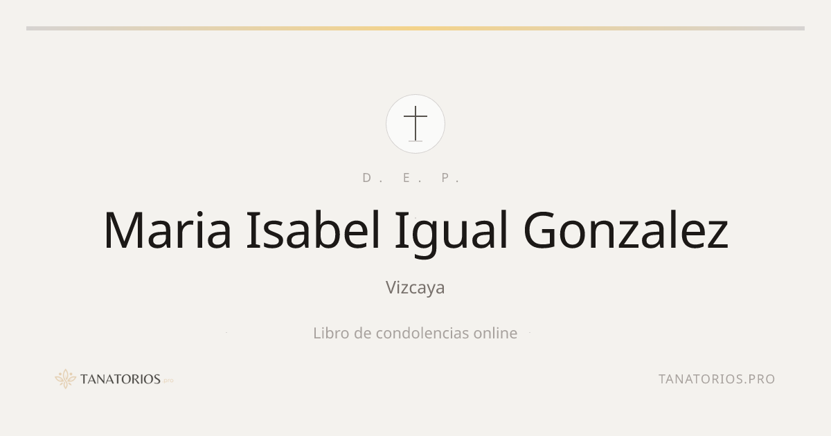 Memorial de Maria Isabel Igual Gonzalez