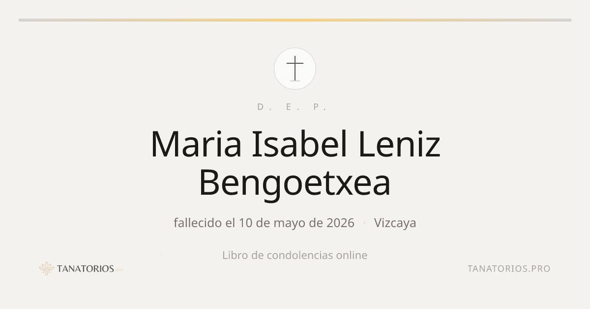 Memorial de Maria Isabel Leniz Bengoetxea