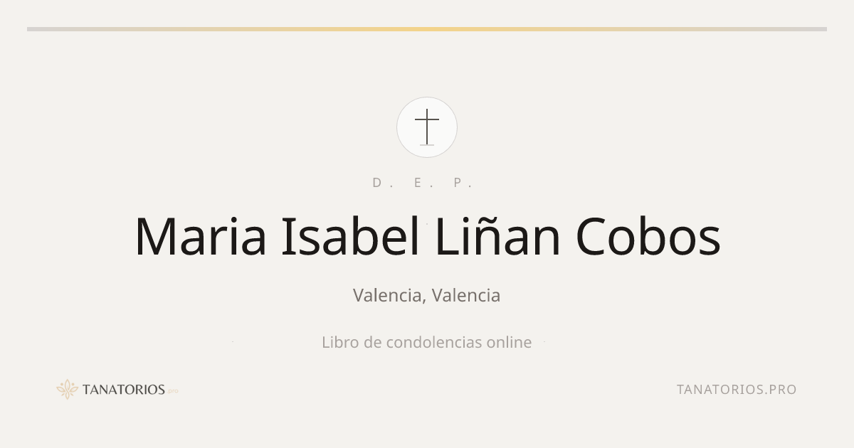Memorial de Maria Isabel Liñan Cobos