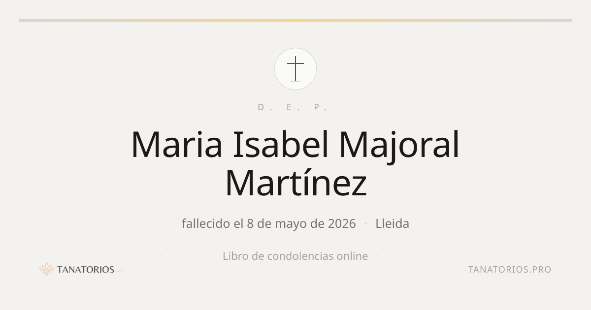 Memorial de Maria Isabel Majoral Martínez