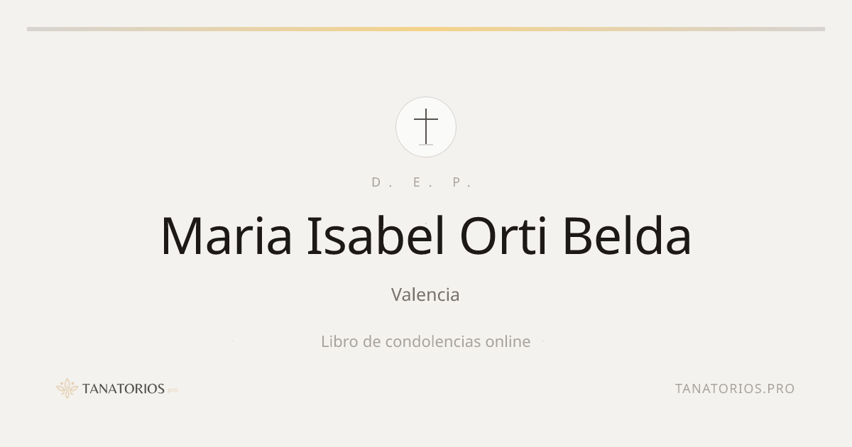 Memorial de Maria Isabel Orti Belda