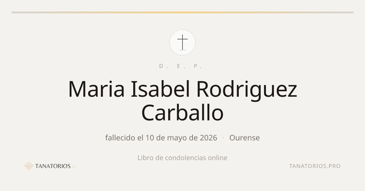 Memorial de Maria Isabel Rodriguez Carballo