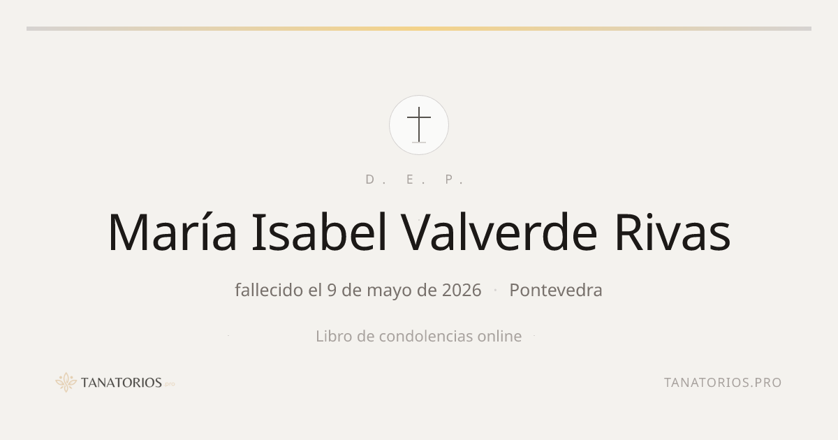 Memorial de María Isabel Valverde Rivas