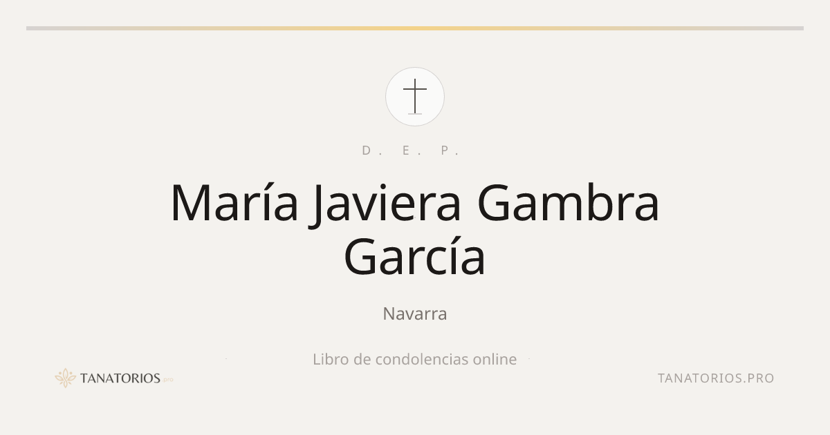 Memorial de María Javiera Gambra García