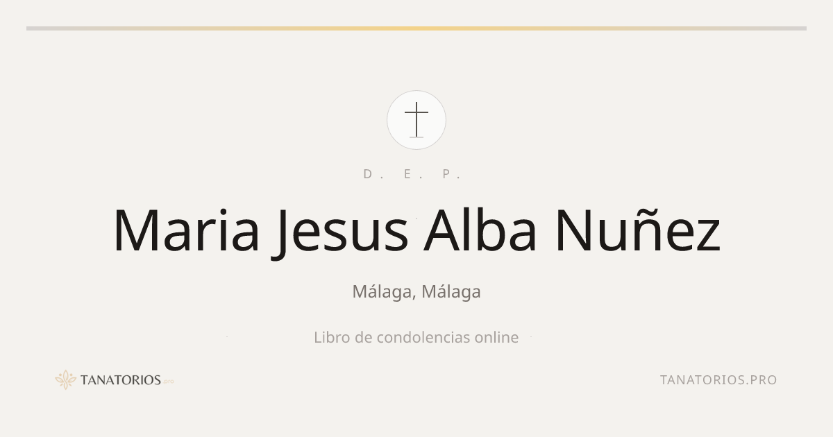 Memorial de Maria Jesus Alba Nuñez
