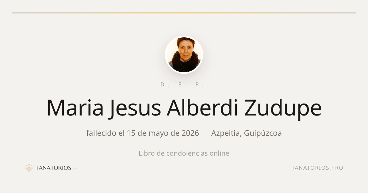 Memorial de Maria Jesus Alberdi Zudupe