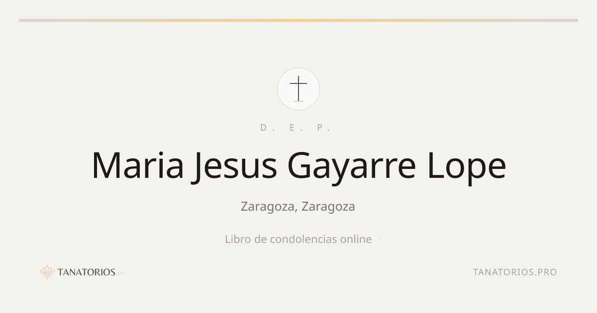 Memorial de Maria Jesus Gayarre Lope