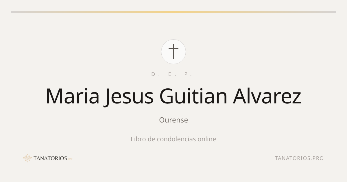 Memorial de Maria Jesus Guitian Alvarez