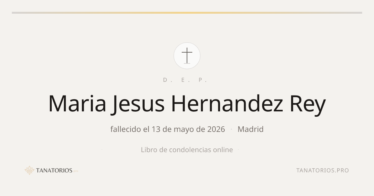 Memorial de Maria Jesus Hernandez Rey