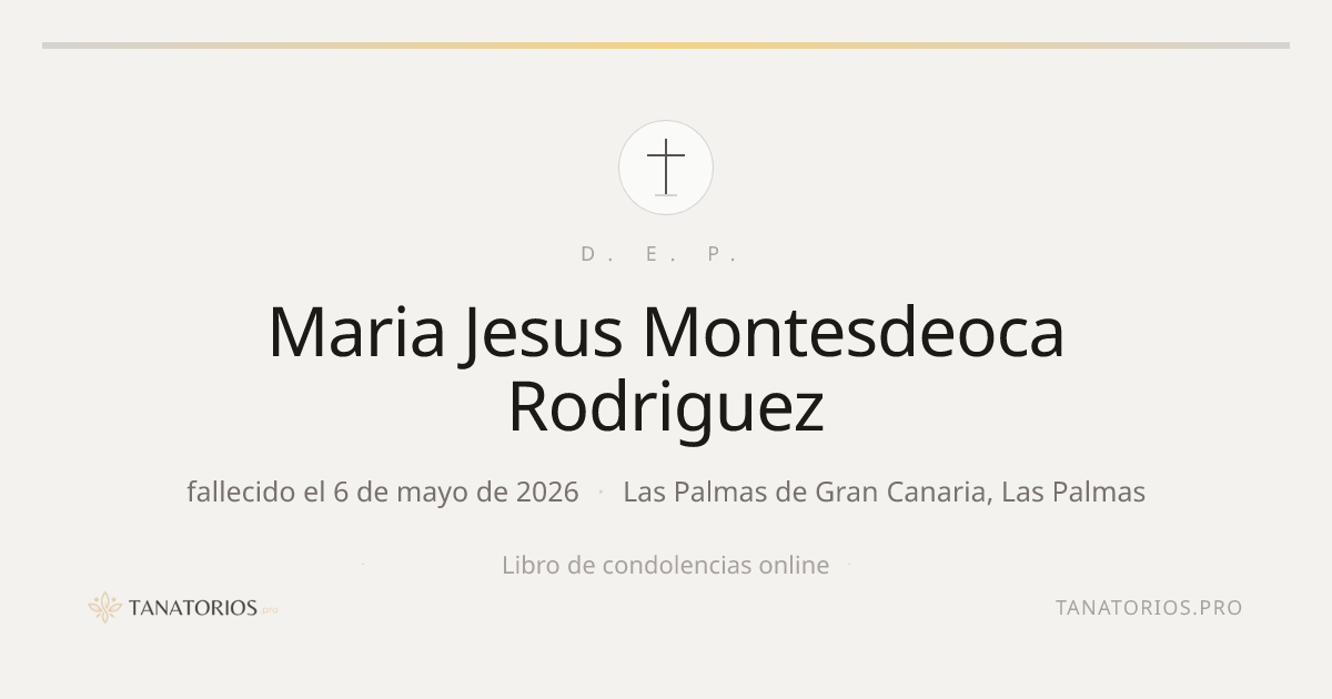 Memorial de Maria Jesus Montesdeoca Rodriguez