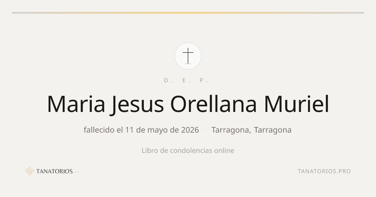Memorial de Maria Jesus Orellana Muriel