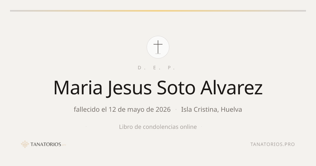 Memorial de Maria Jesus Soto Alvarez