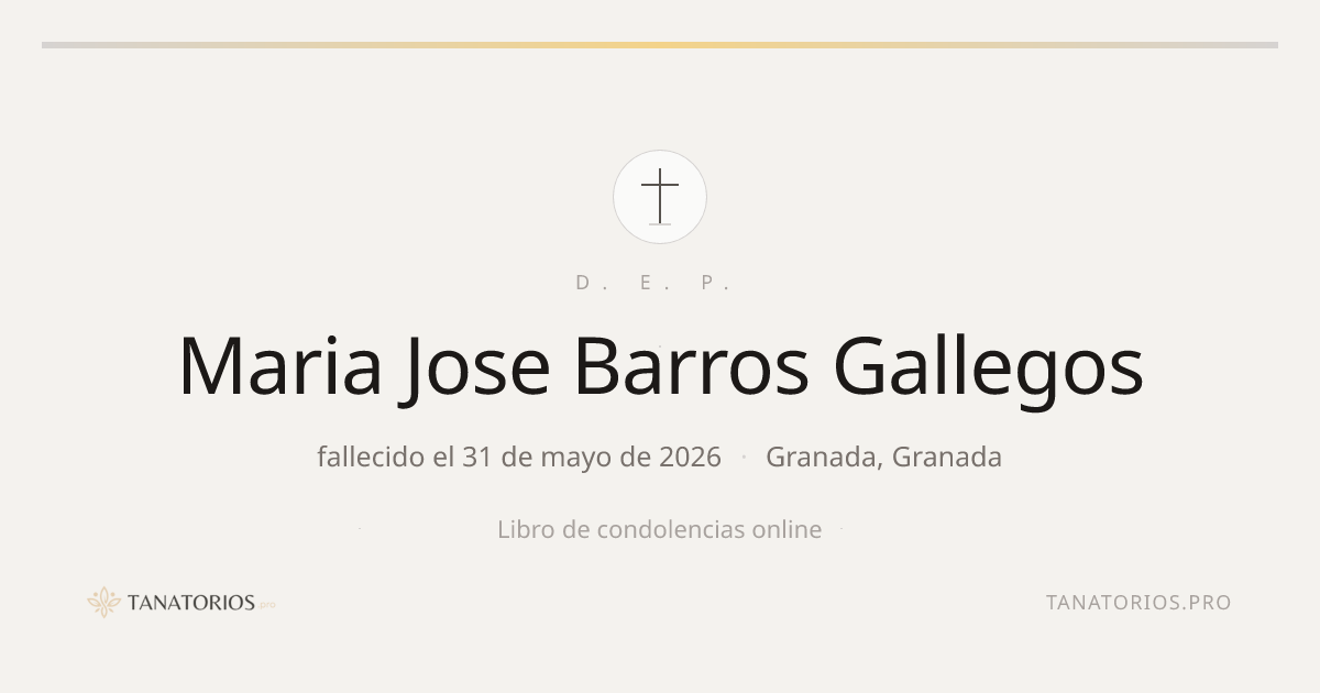 Memorial de Maria Jose Barros Gallegos