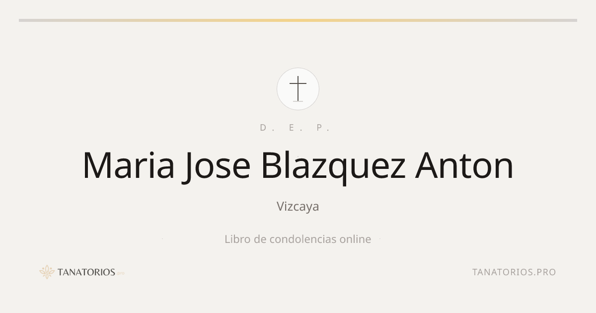 Memorial de Maria Jose Blazquez Anton