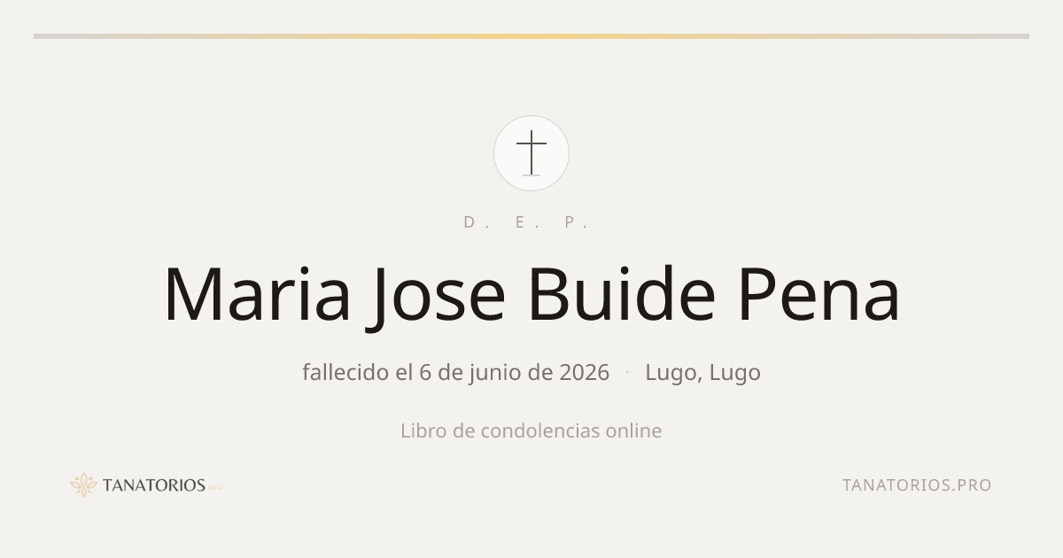 Memorial de Maria Jose Buide Pena