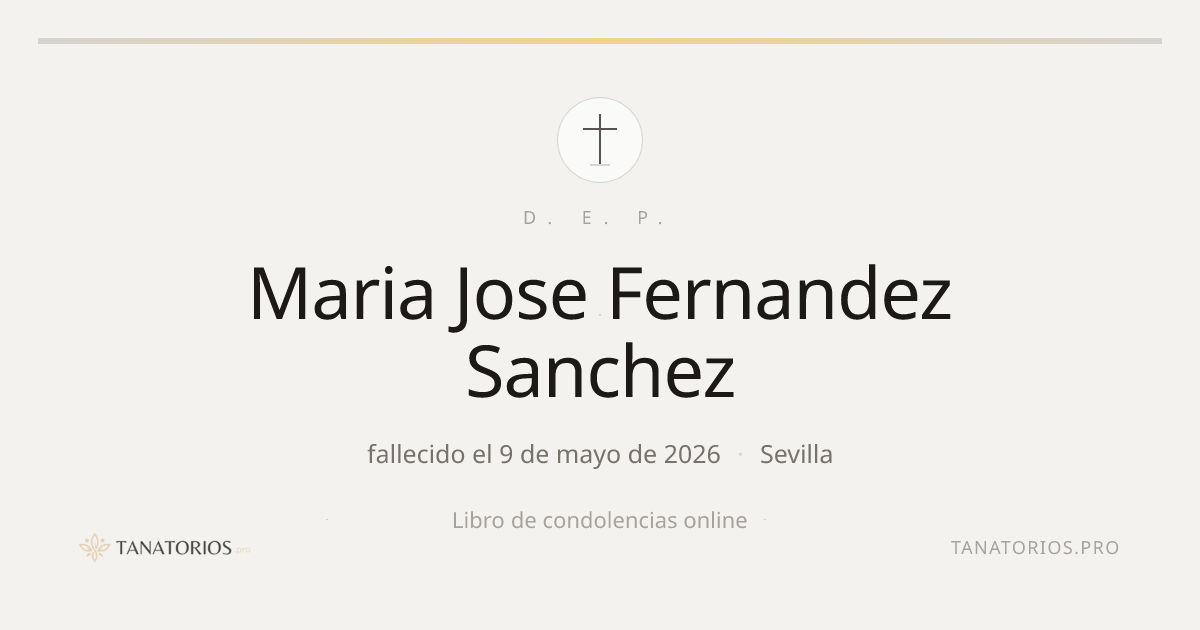 Memorial de Maria Jose Fernandez Sanchez
