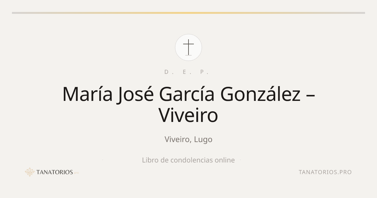 Memorial de María José García González – Viveiro