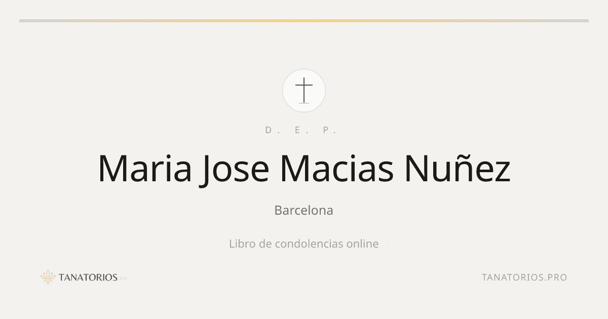 Memorial de Maria Jose Macias Nuñez