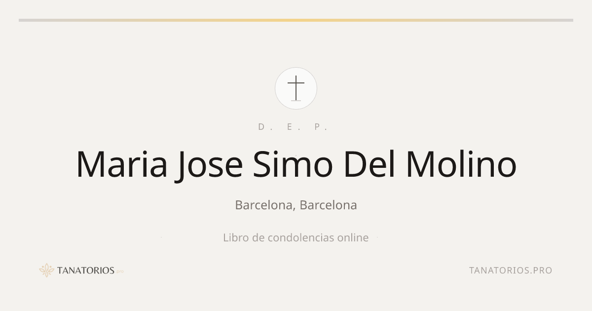 Memorial de Maria Jose Simo Del Molino