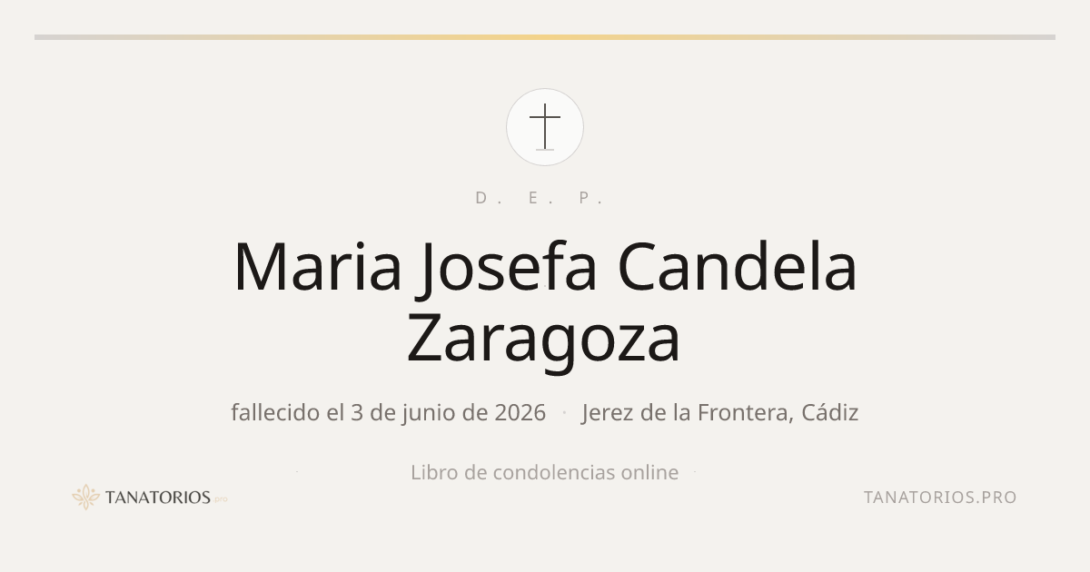 Memorial de Maria Josefa Candela Zaragoza