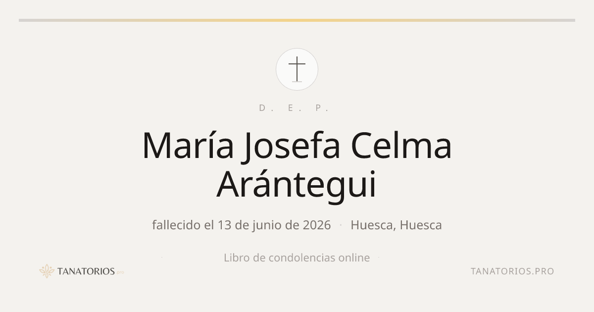 Memorial de María Josefa Celma Arántegui