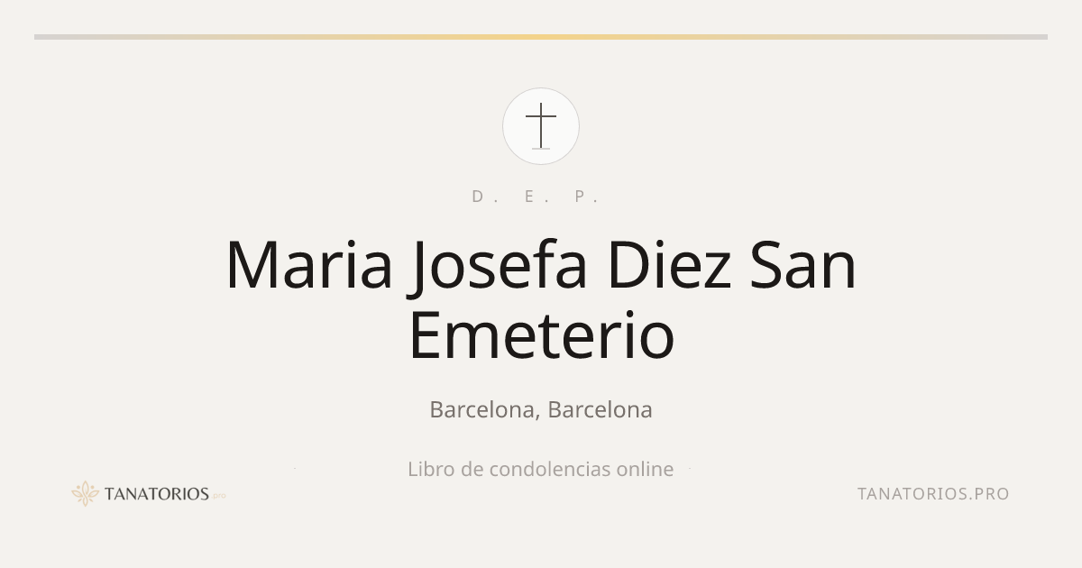 Memorial de Maria Josefa Diez San Emeterio