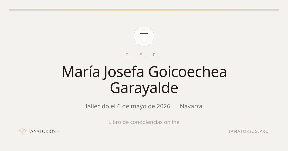 Memorial de María Josefa Goicoechea Garayalde