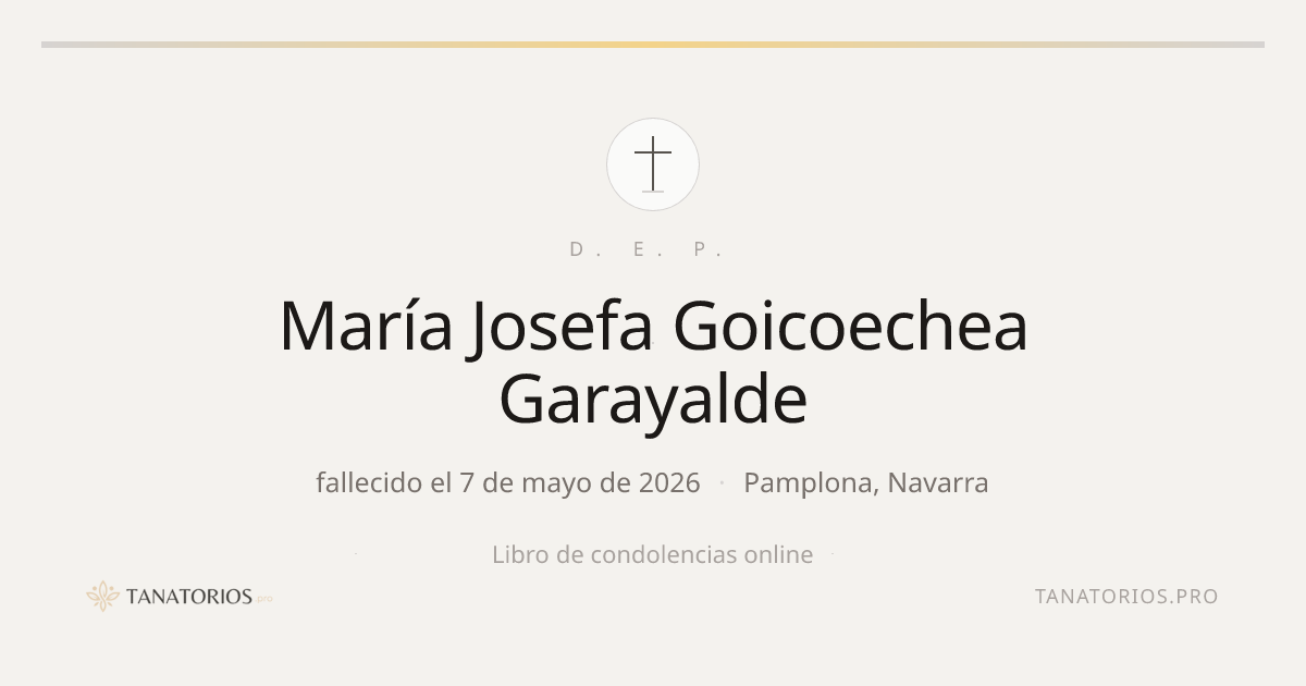 Memorial de María Josefa Goicoechea Garayalde