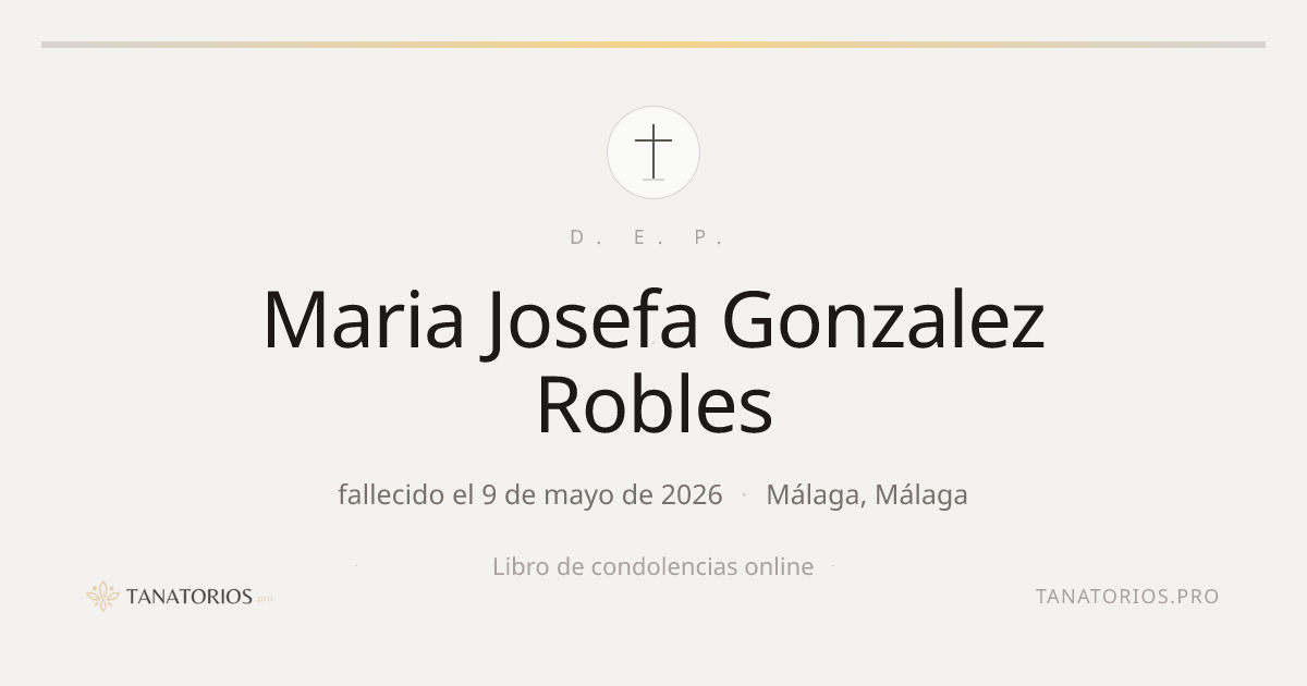 Memorial de Maria Josefa Gonzalez Robles
