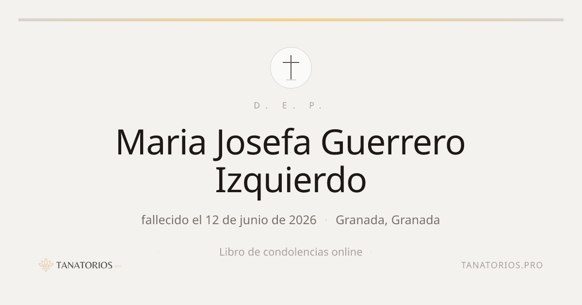 Memorial de Maria Josefa Guerrero Izquierdo