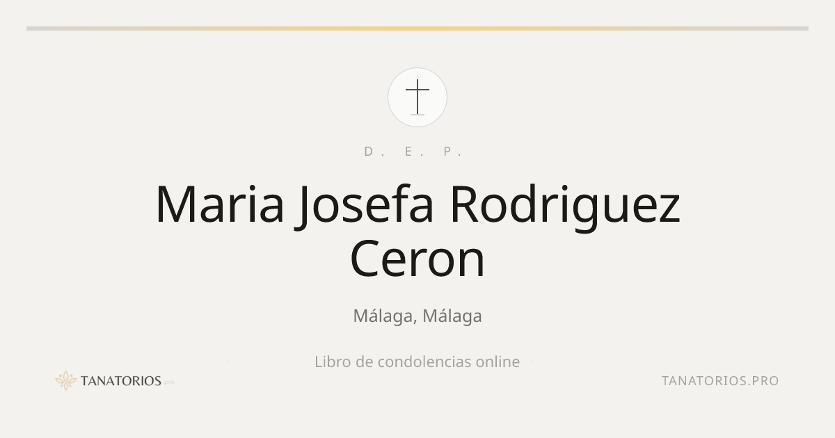 Memorial de Maria Josefa Rodriguez Ceron
