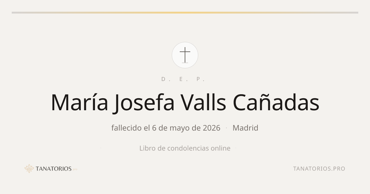 Memorial de María Josefa Valls Cañadas
