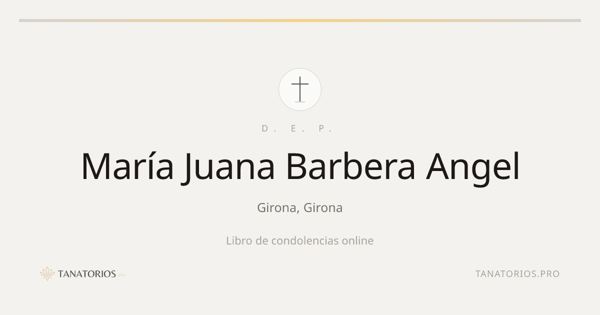 Memorial de María Juana Barbera Angel