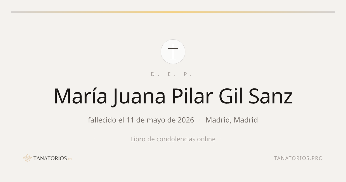 Memorial de María Juana Pilar Gil Sanz