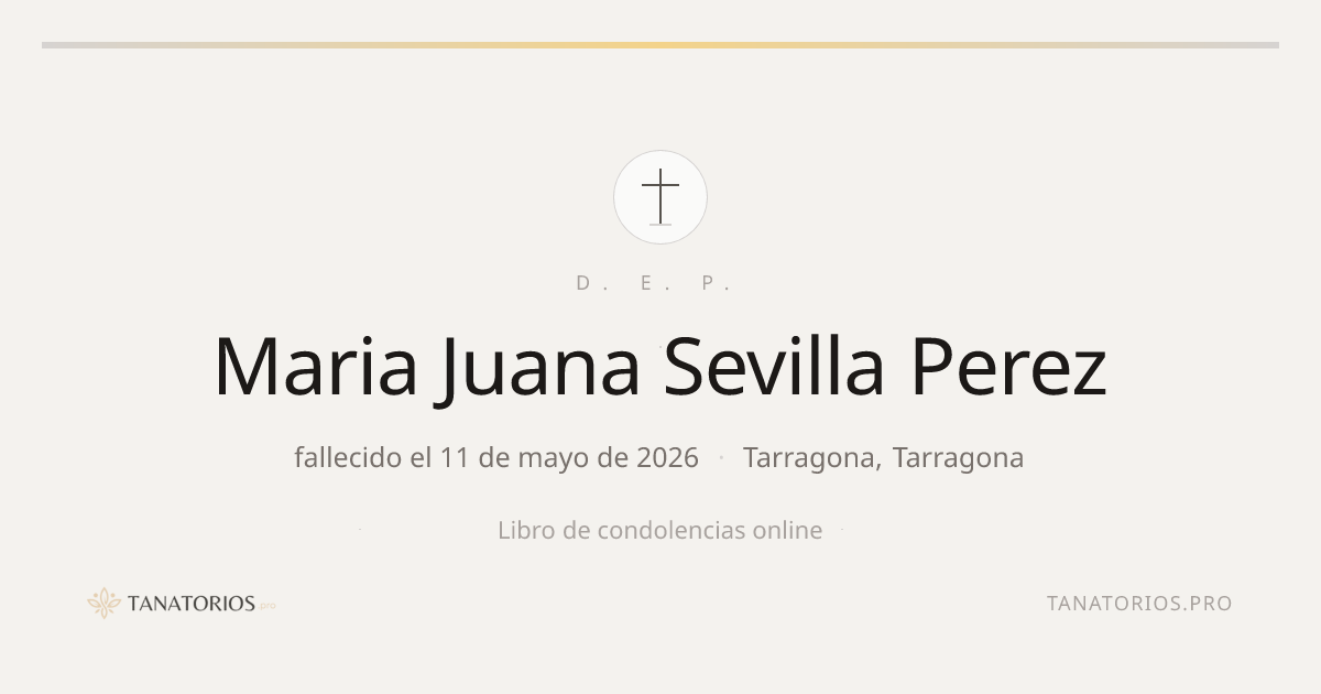 Memorial de Maria Juana Sevilla Perez